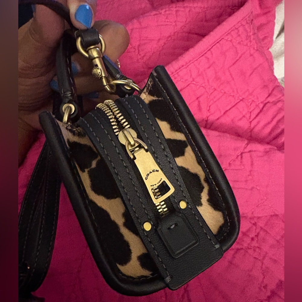 Coach Rogue Hair-calf With Leopard Print Bag - Picture 6 of 7